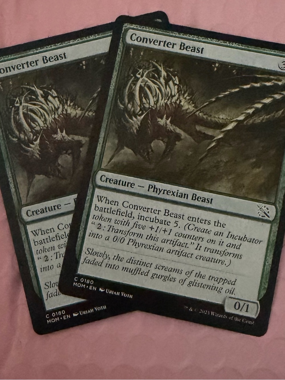 Converter Beast MTG Card - Black Artwork x2